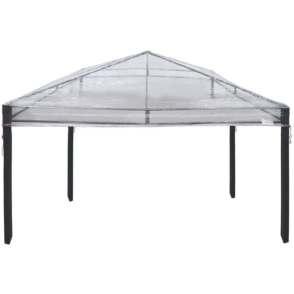 vidaXL 3 x 3m Transparent Double Tier Roof Gazebo Replacement Canopy Image 3