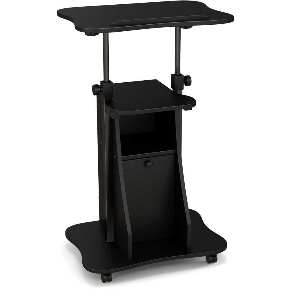 Costway Single Door 2 Shelf Laptop Table Image 2