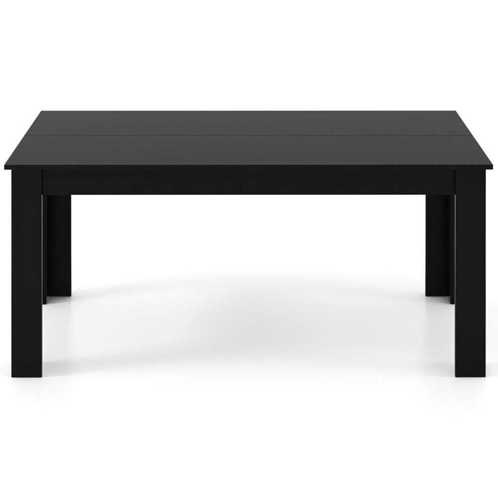 Costway 6 Seater Rectangular Dining Table Black Image 2