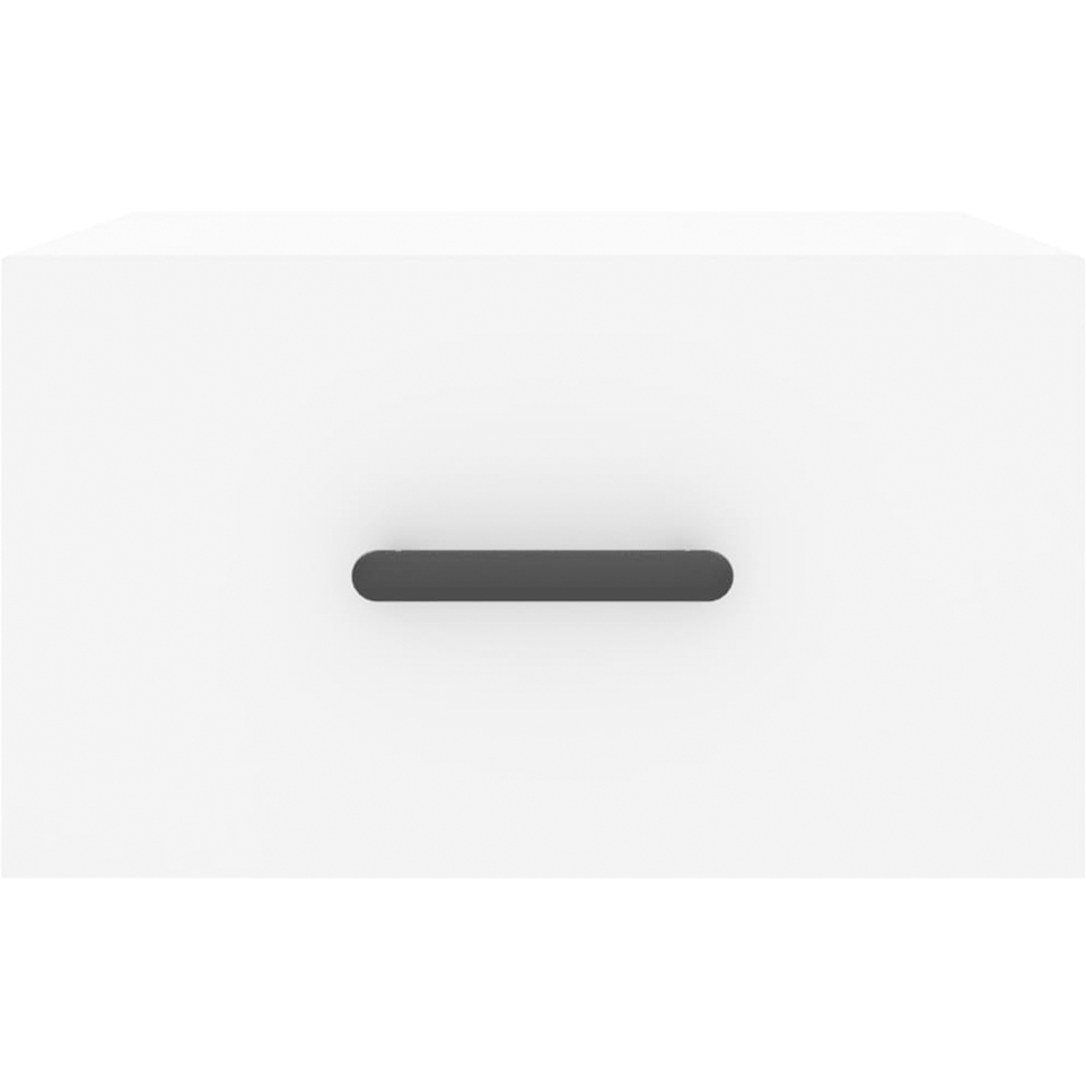 vidaXL Singe Drawer White Wall Mounted Bedside Table Image 5