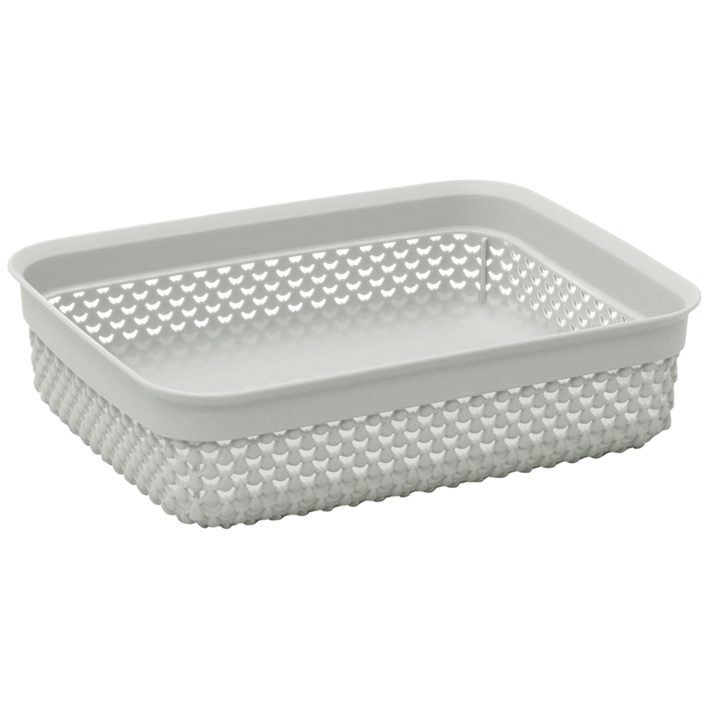 JVL Droplette Set of 3 Ice Grey Storage Baskets Image 5