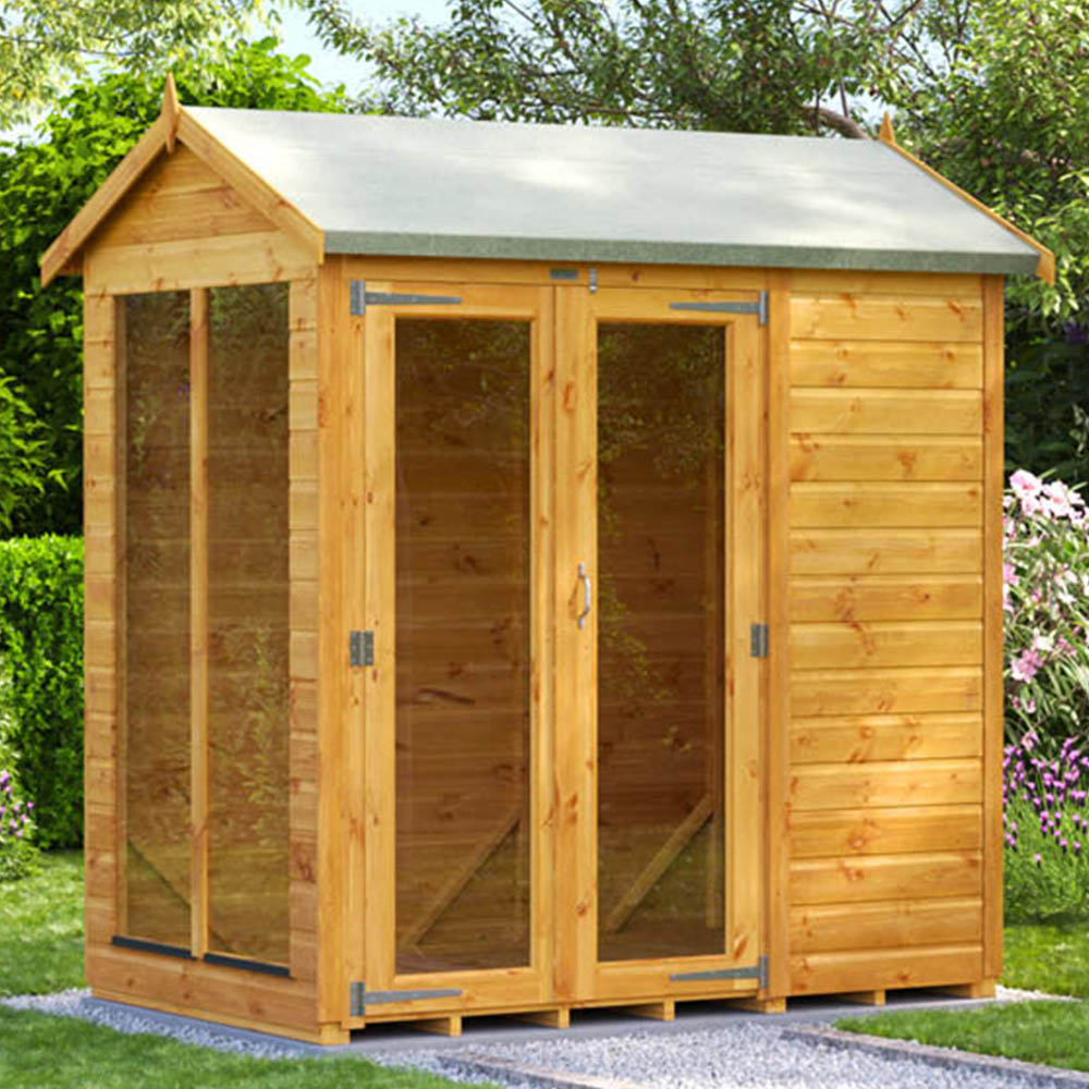 Power Sheds 6 x 4ft Double Door Apex Traditional Summerhouse Image 2