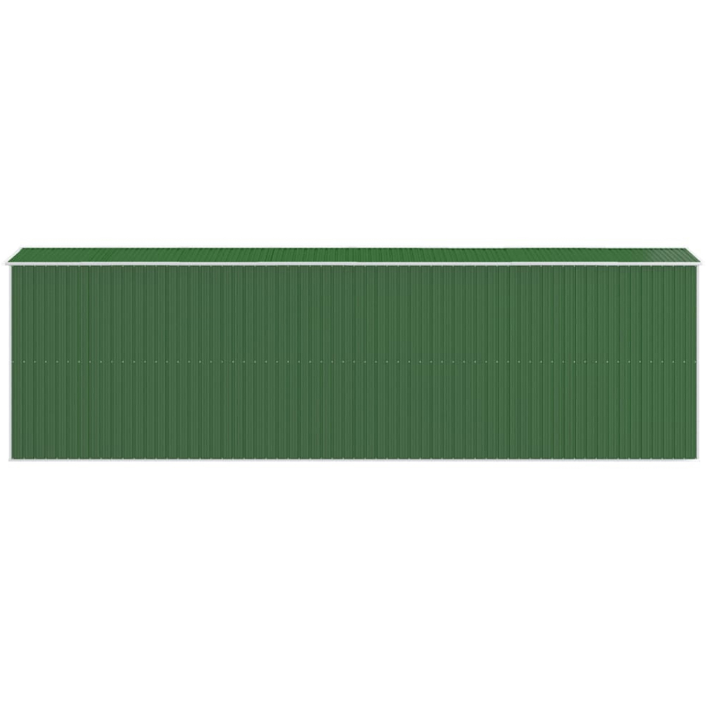 vidaXL 6.3 x 19.9ft Green Galvanised Steel Apex Garden Shed Image 2