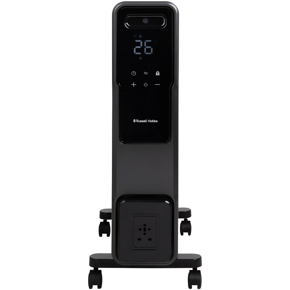 Russell Hobbs Graphite 11-Fin Wi-Fi Digital Touch Control Oil Filled Radiator with Remote 2500W Image 2