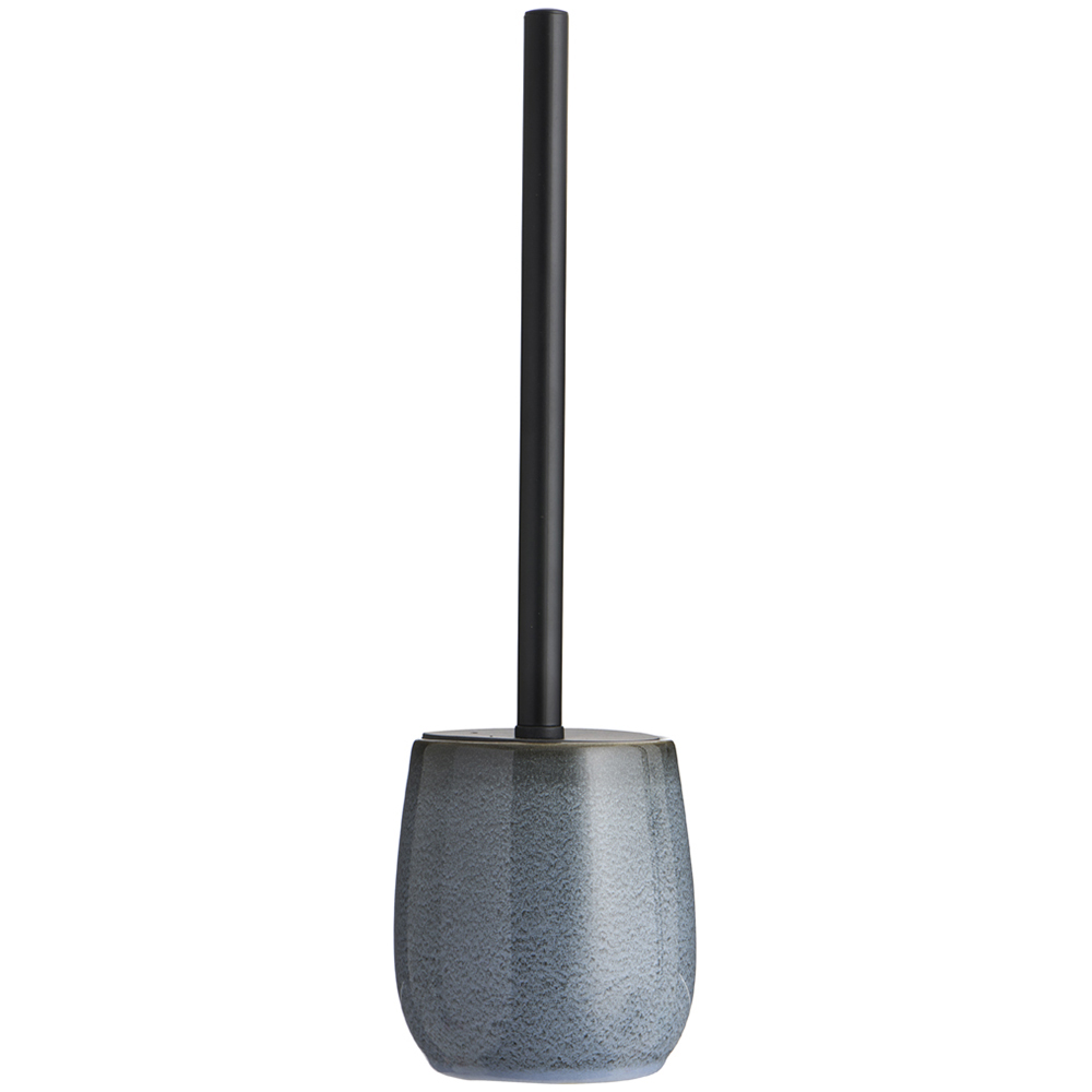 Wilko Blue Reactive Glaze Toilet Brush Holder Wilko