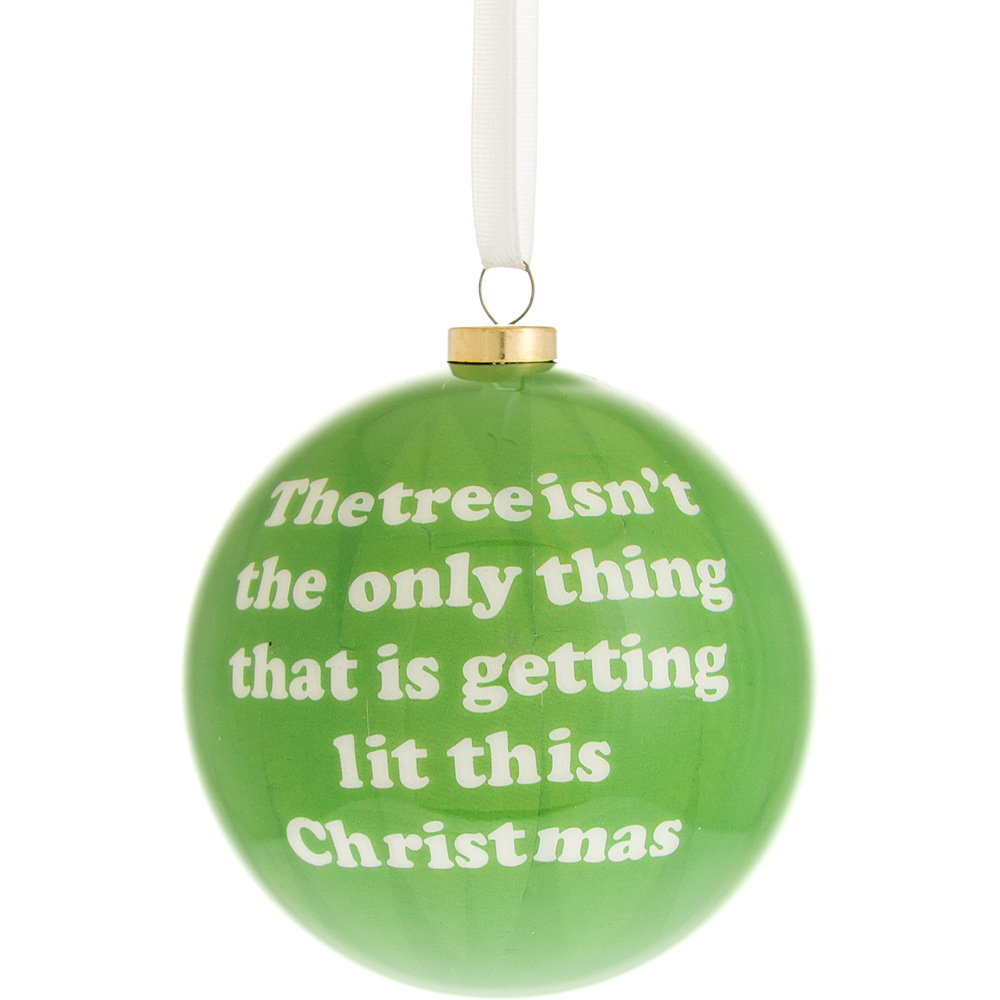 The Christmas Gift Co Naughty List Christmas Baubles Set 7 Pack Image 8