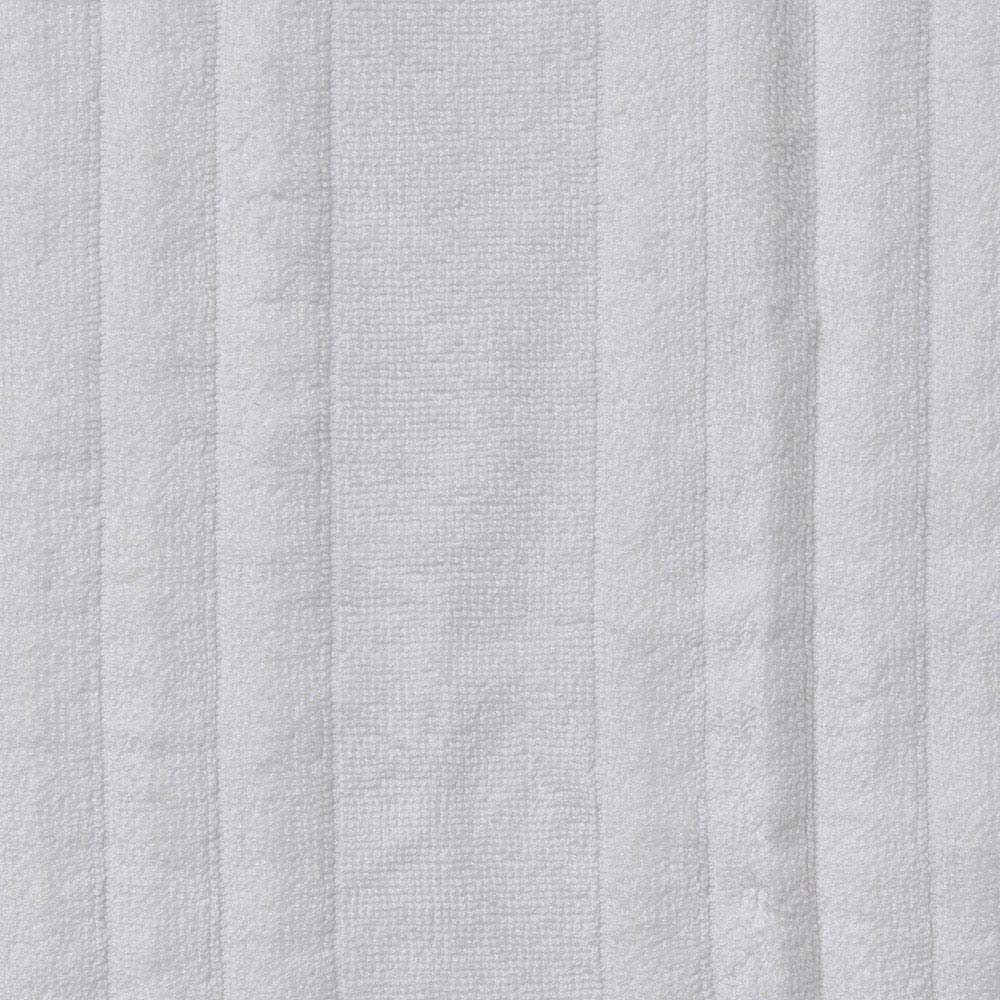 wilko White Ribbed Cotton and Bamboo Bath Mat 50 x 80cm Image 2