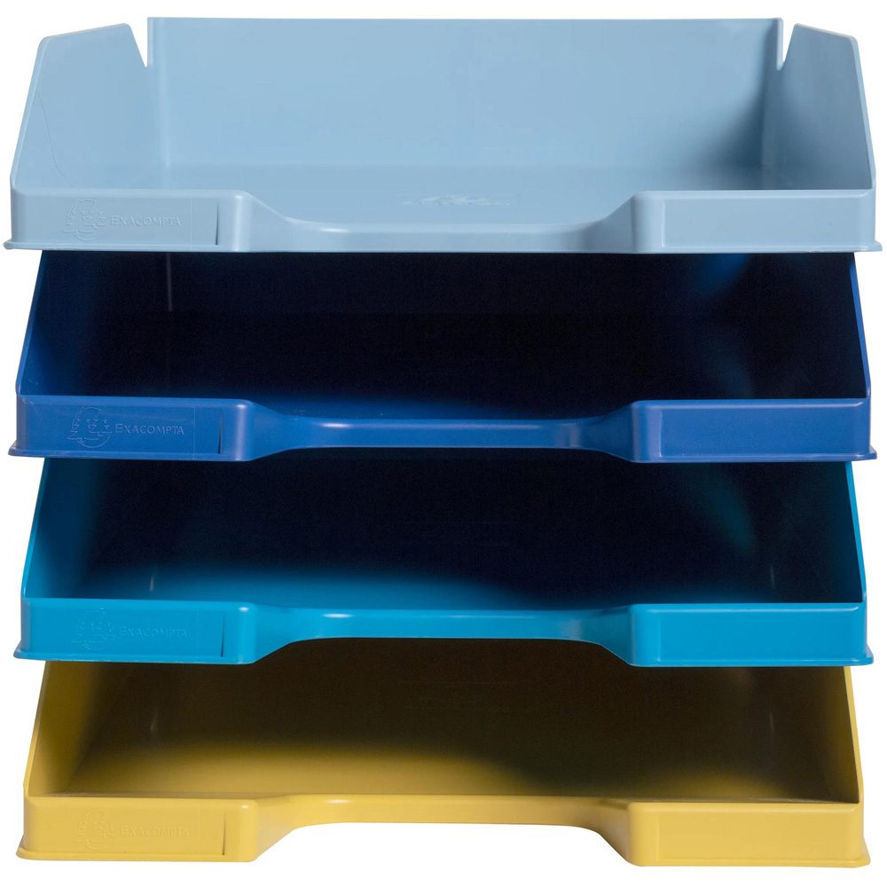 Exacompta Bee Blue Multicolour Letter Tray 4 Pack Image 5