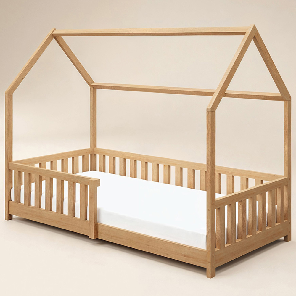 Flair Explorer Single Pine Playhouse Bed Frame with Rails Image 2
