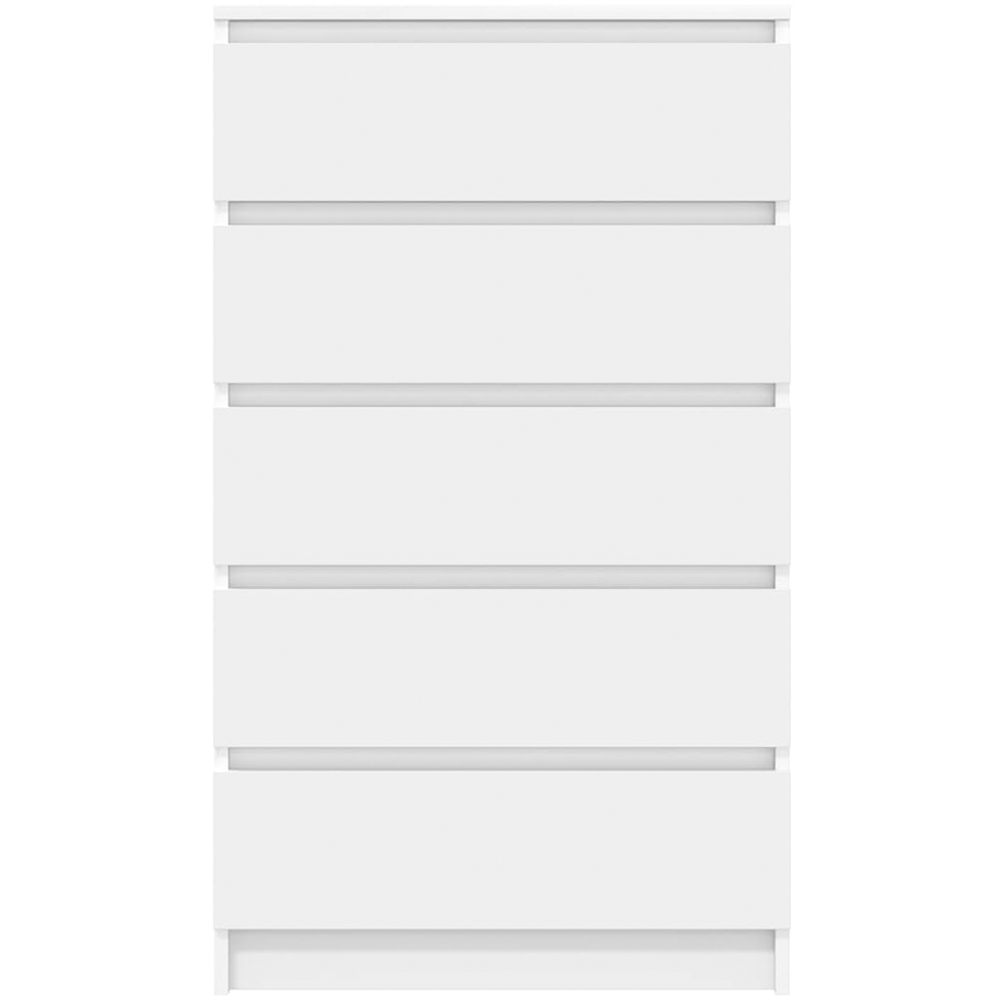 vidaXL 5 Drawer White Chest of Drawers Image 4