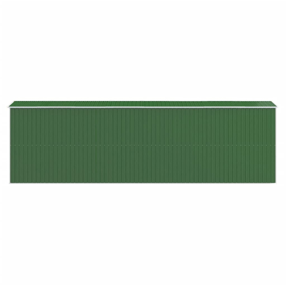 vidaXL 6.3 x 22.6ft Green Galvanised Steel Apex Garden Shed Image 2