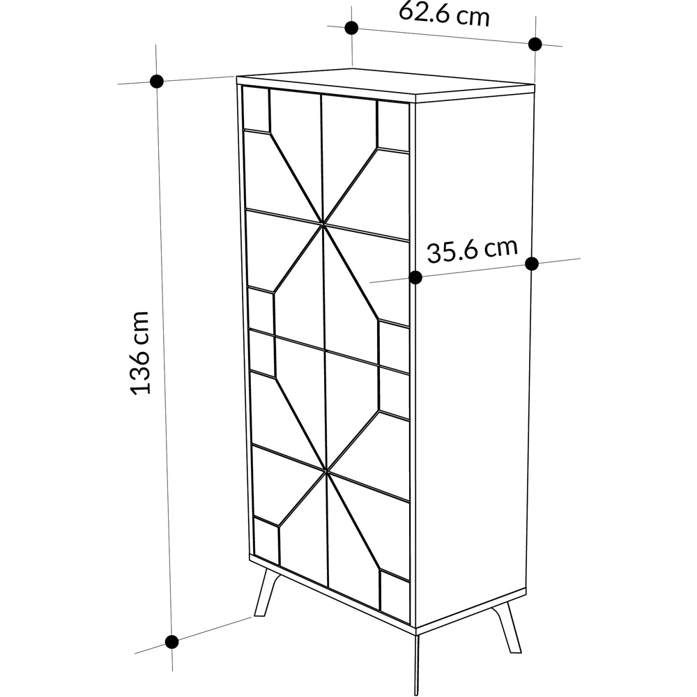 Decortie Dune 4 Door White Cabinet Image 8