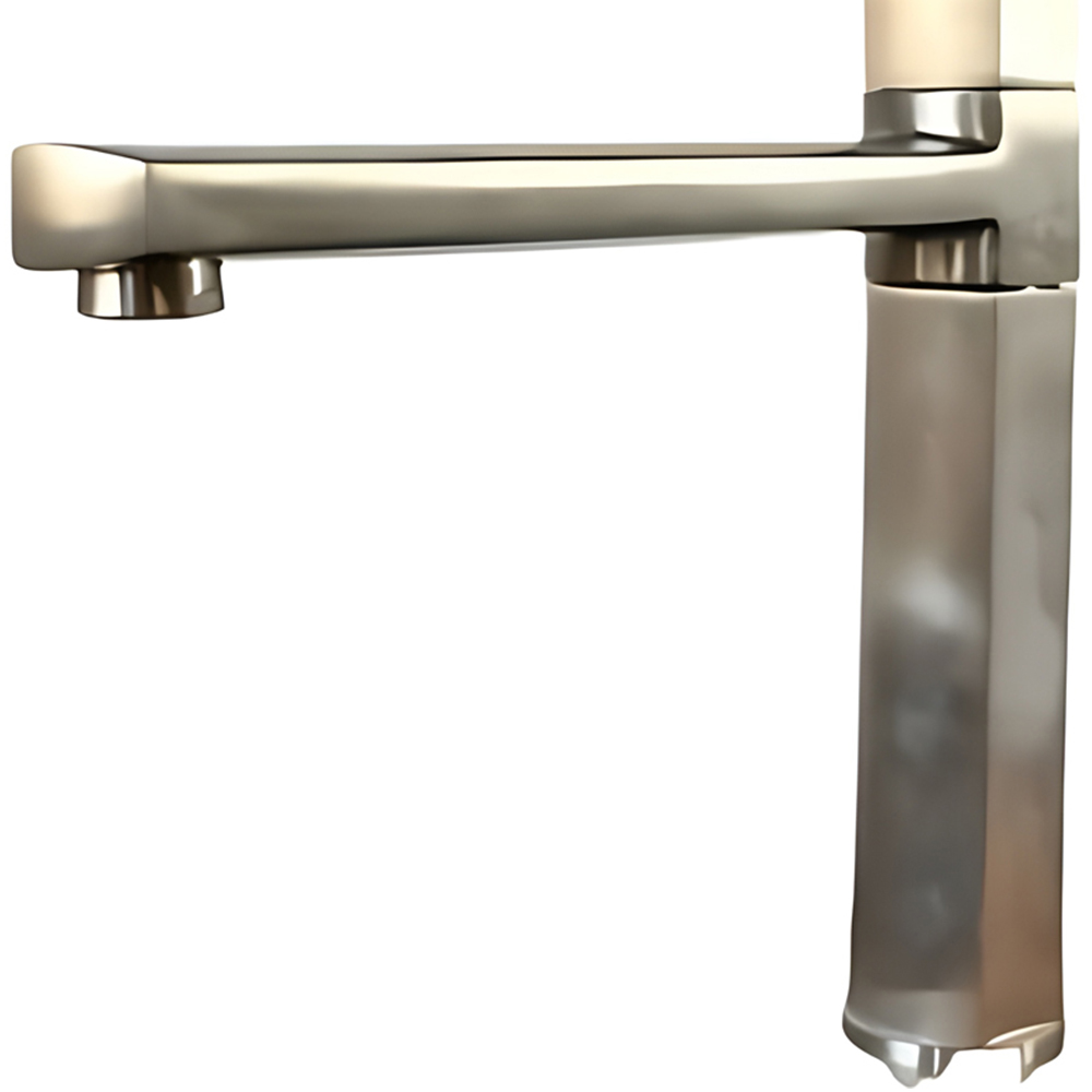 Piralla Novo Brushed Nickel Top Single Lever Mixer Fountain Swivel Spout Image 2