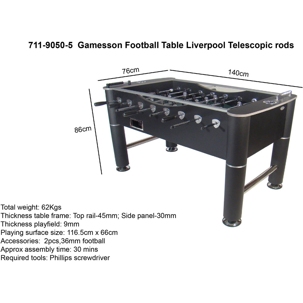 Gamesson Liverpool Telescopic Football Table Image 9