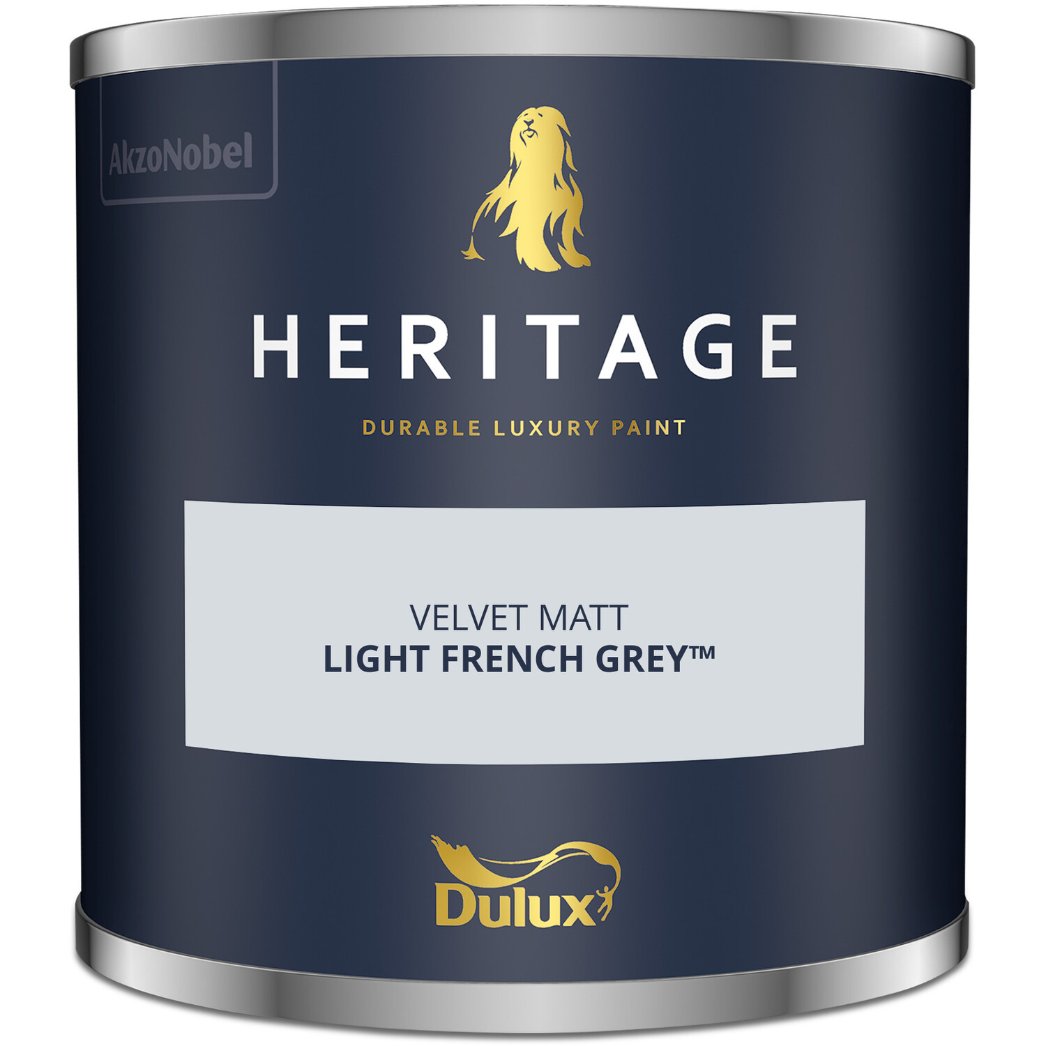 Dulux Heritage Walls and Ceilings Light French Grey Velvet Matt Emulsion Paint Tester Image 2
