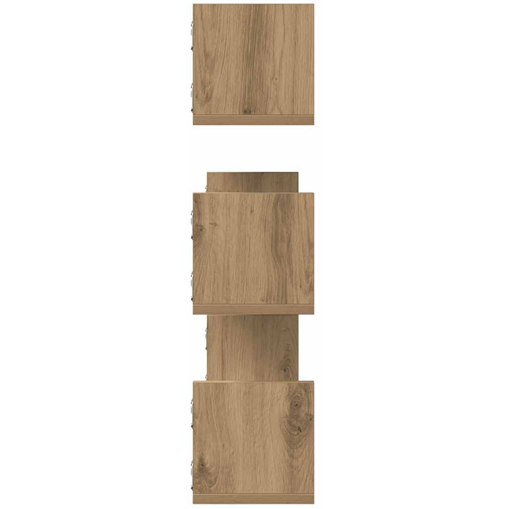 vidaXL 80cm Set of 3 Artesian Oak Floating Wall Shelf Image 4