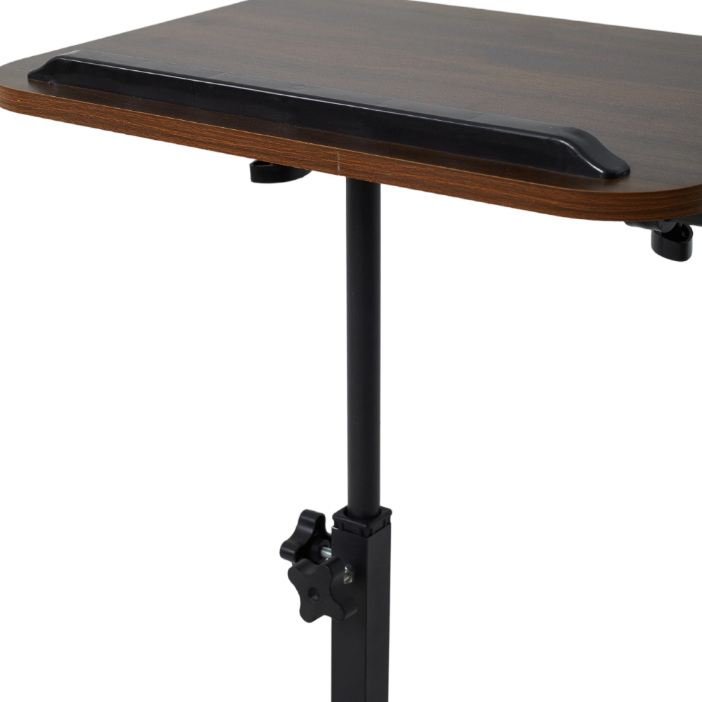 Living and Home Walnut and Black Adjustable Rotating Side Table Image 8