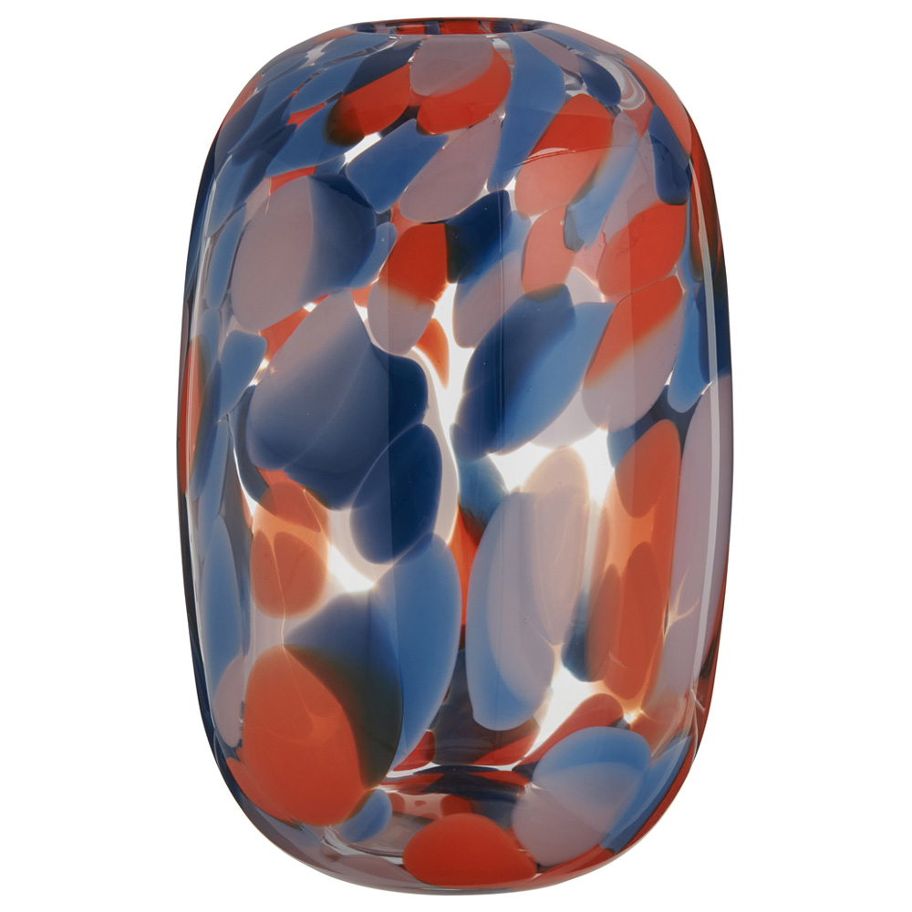 Wilko Multicoloured Abstract Glass Vase Image 2