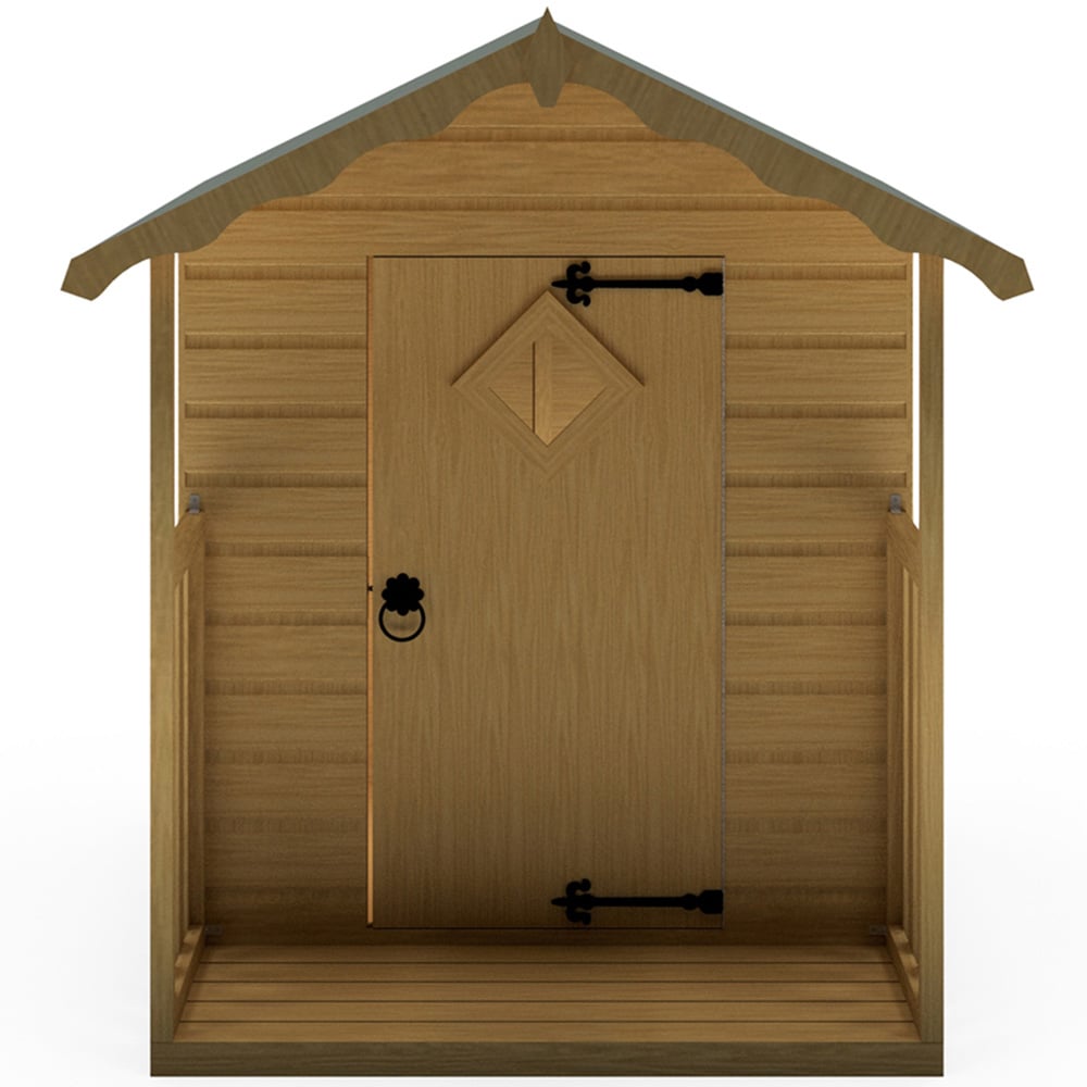 Shire 4 x 4ft Hide Shiplap and Veranda Playhouse Image 3