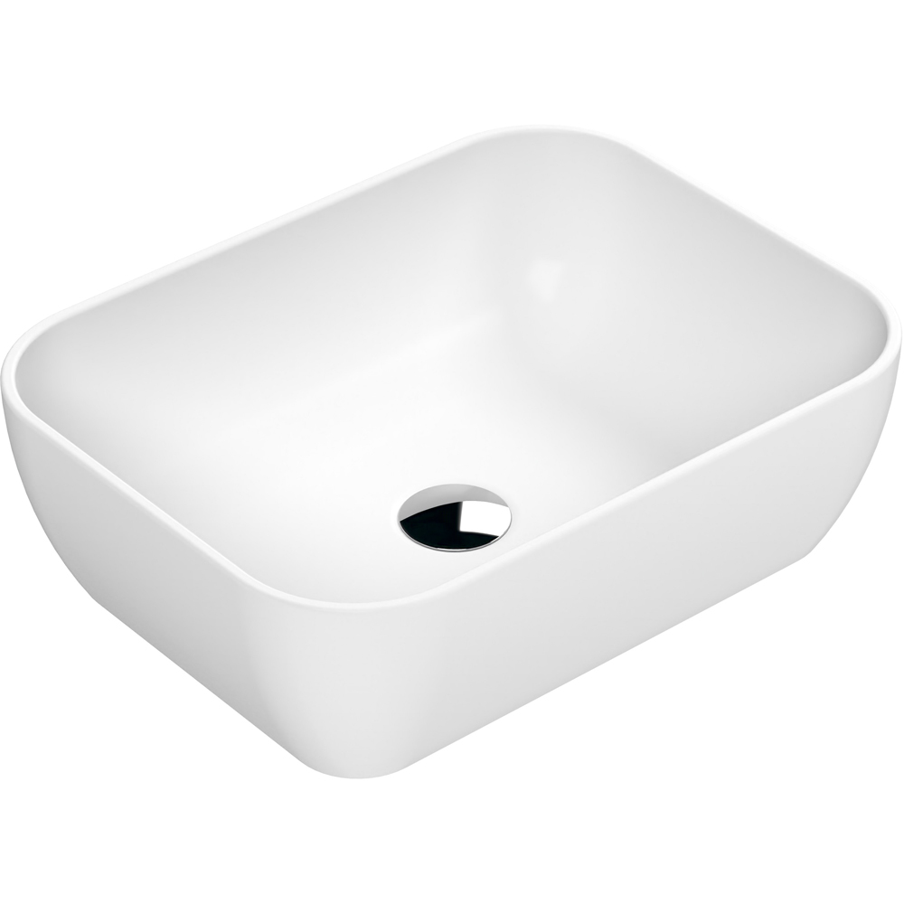 nuie Matt White 0 Tap Hole Square Vessel 455mm Image 1