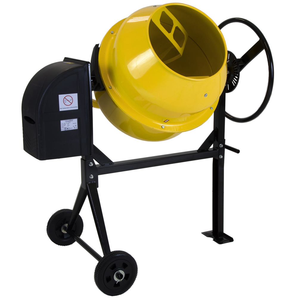 Charles Bentley Yellow Cement Mixer 140L 550W Image 1
