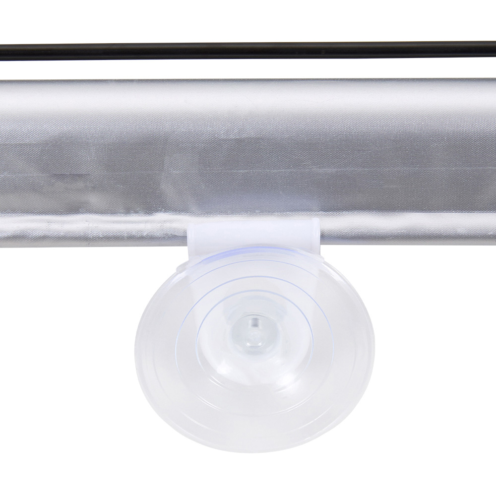Living and Home Titanium Silver and Black Roller Blinds 45cm 2 Pack Image 5