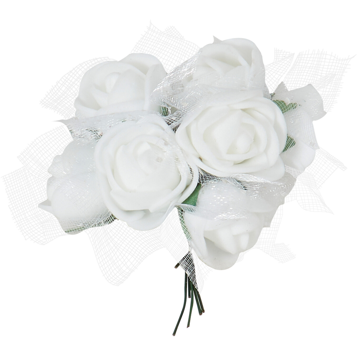 Crafting Wire Stem Roses in White Image 4