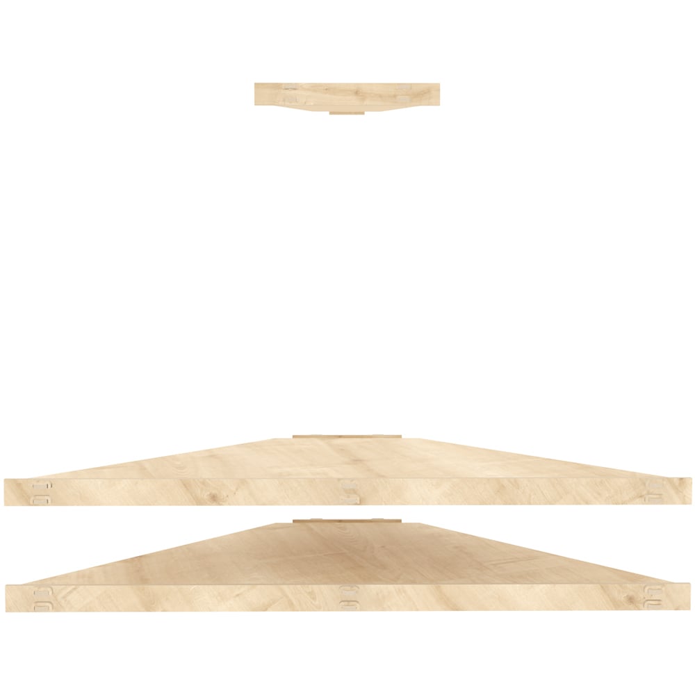 Decorotika Mensi Corner 3 Piece Wall Mounted Corner TV Unit Set Image 2