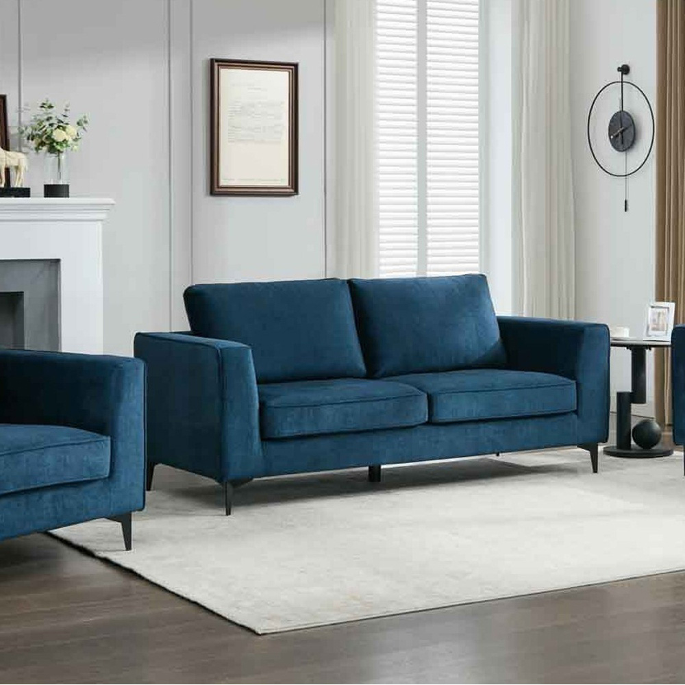 Brooklyn 3 Seater Ocean Blue Sofa Image 6