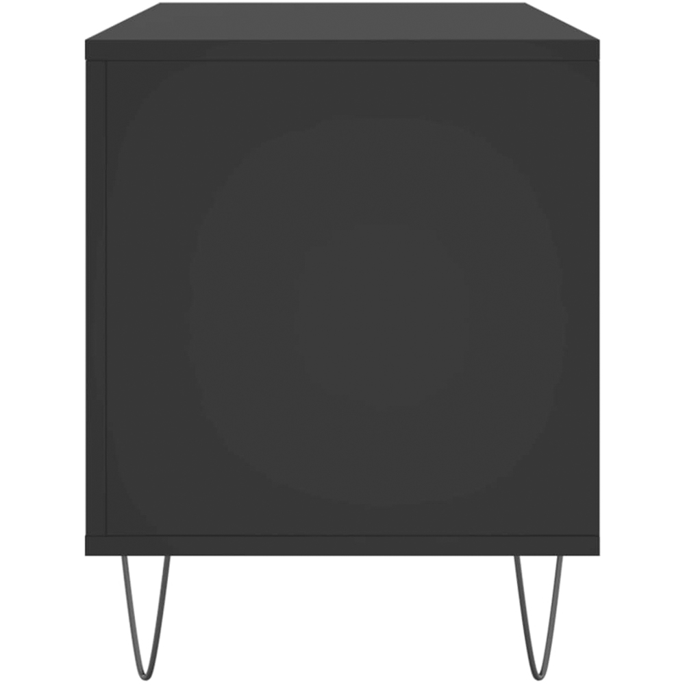 vidaXL 6 Shelf Black Record Cabinet Image 5