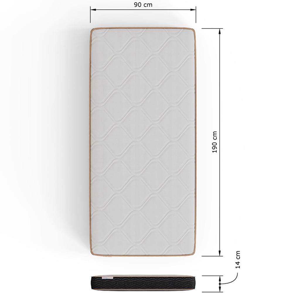 GFW Single Natural Hopsack Fabric End Lift Ottoman Bed with Bonnell Mattress Image 9