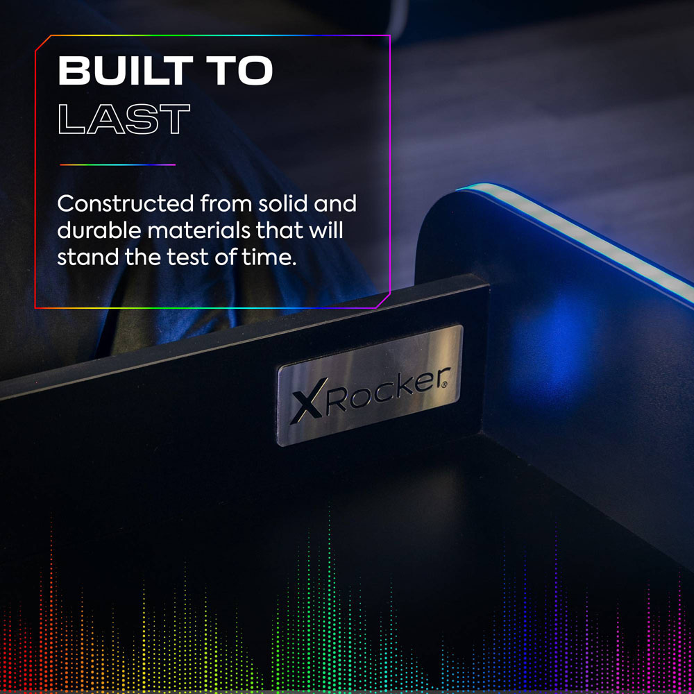 X Rocker Electra 2 Shelf Black TV Media Unit with App Controlled LED Lights Image 6