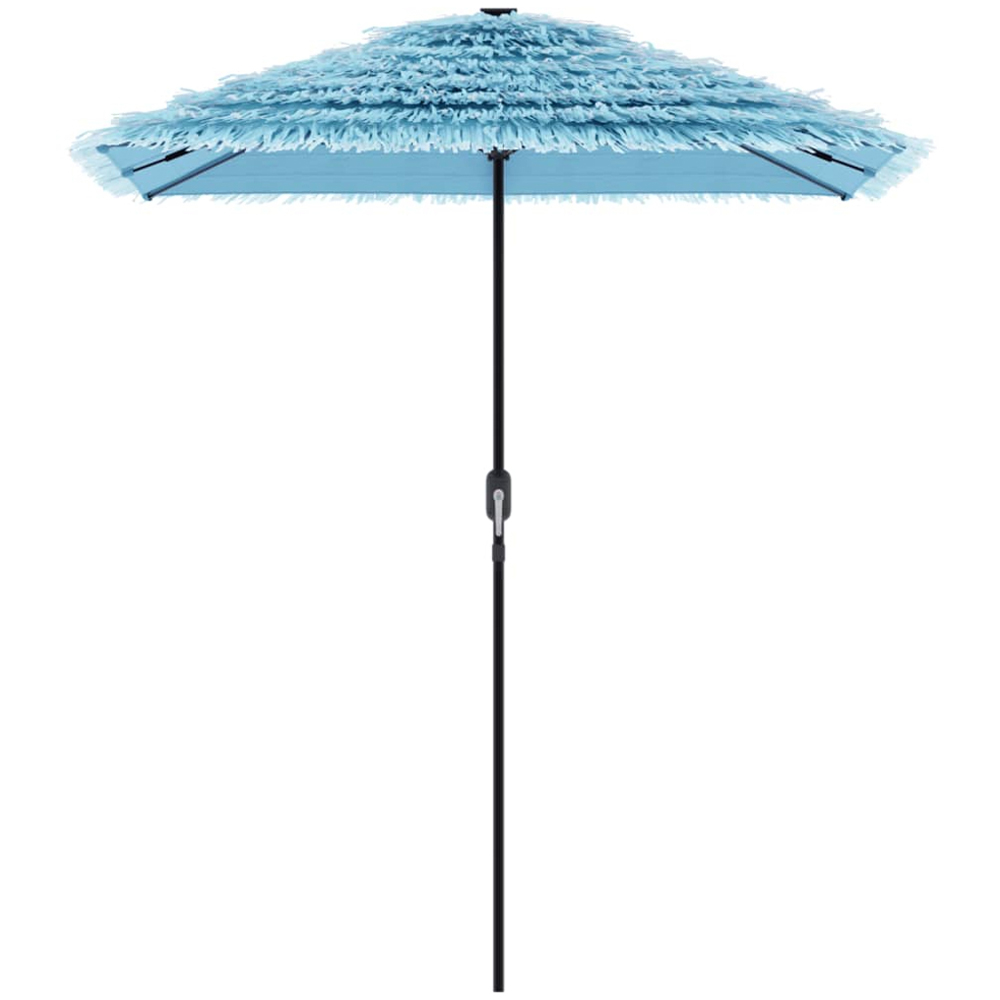vidaXL Blue Straw Top Garden Parasol with Steel Pole 3m Image 3