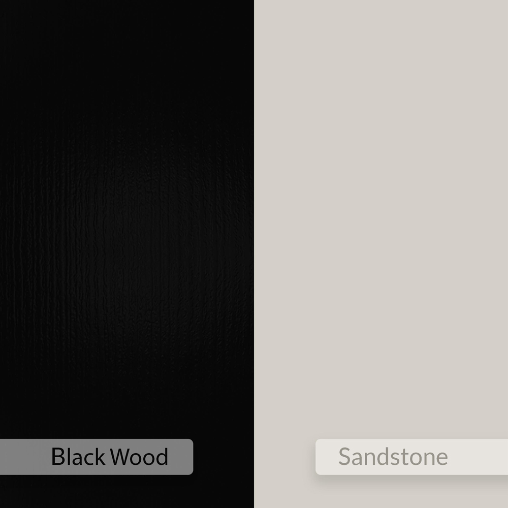 Decortie Vale Maxi 20 Shelf Black Wood and Sandstone Bookcase Image 5