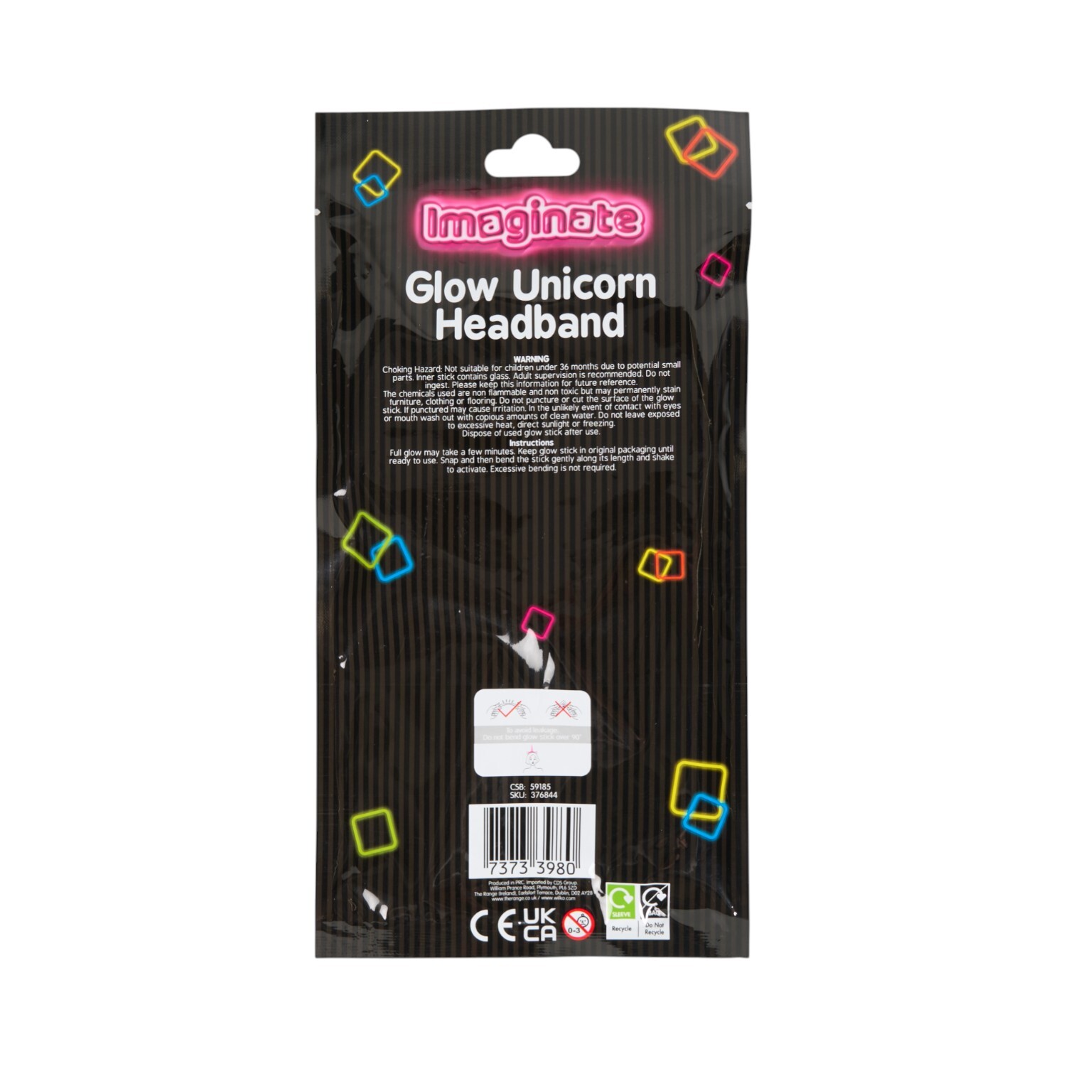 Glowing Unicorn Headband Pink Image 2