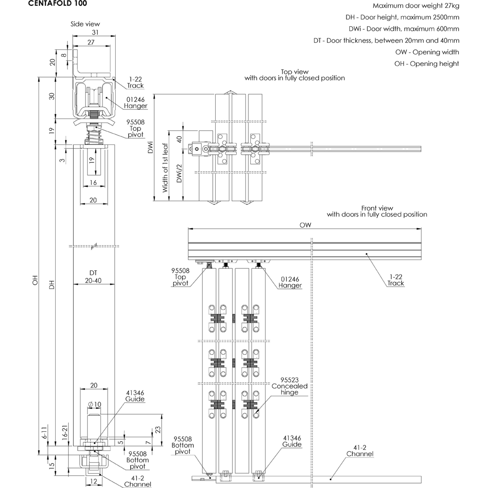 Coburn Foldaside 100 4 Door and Centafold 100 3 ½ Door Set 2.4m Image 7