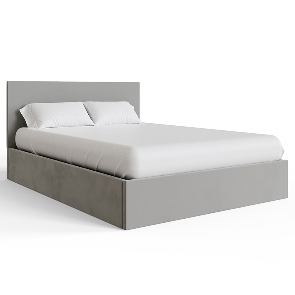 GFW King Size Charcoal Grey Velvet End Lift Ottoman Bed Image 3