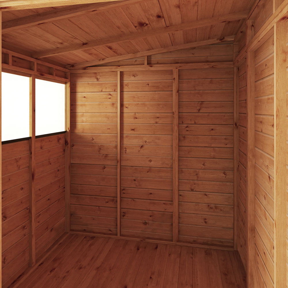 Mercia Woodsman 6 x 6ft Shiplap Glass Pent Shed Image 6