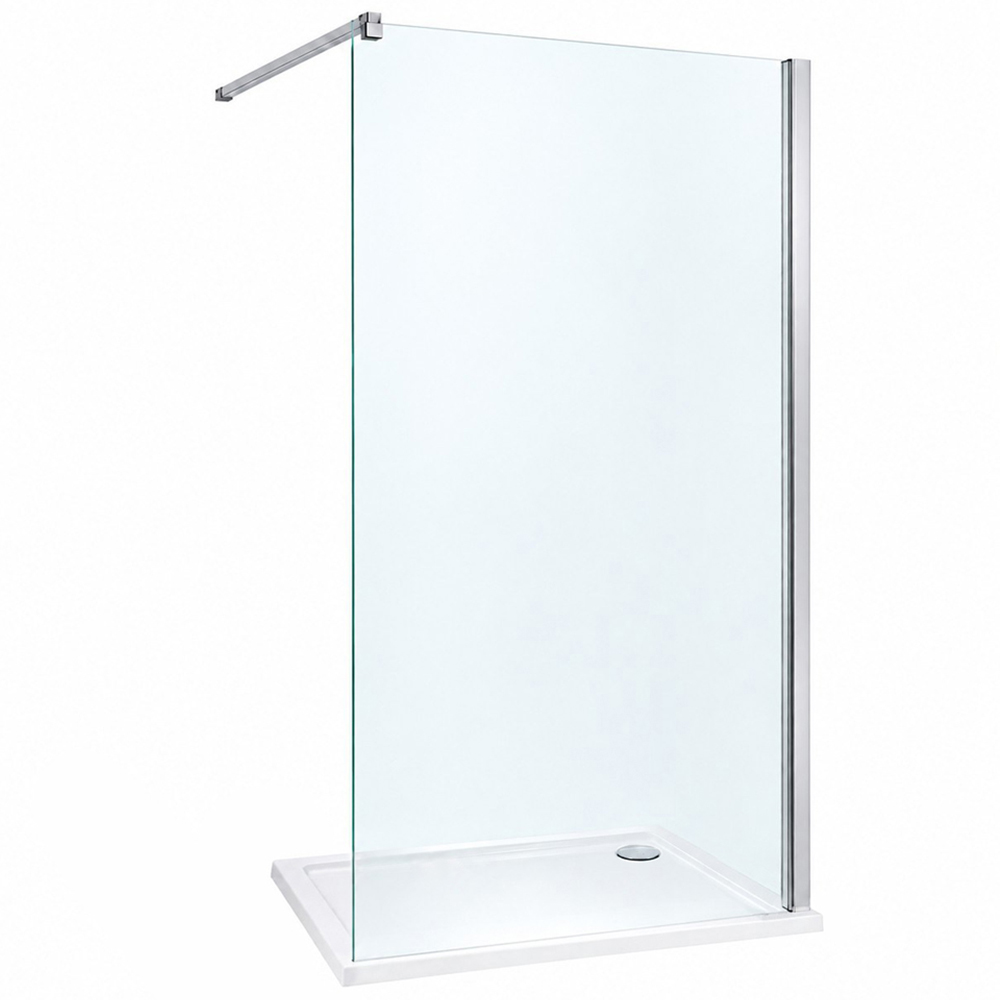 Stech Homes Walk-in Shower Screen with Shower Tray 900 x 1900mm Image 1