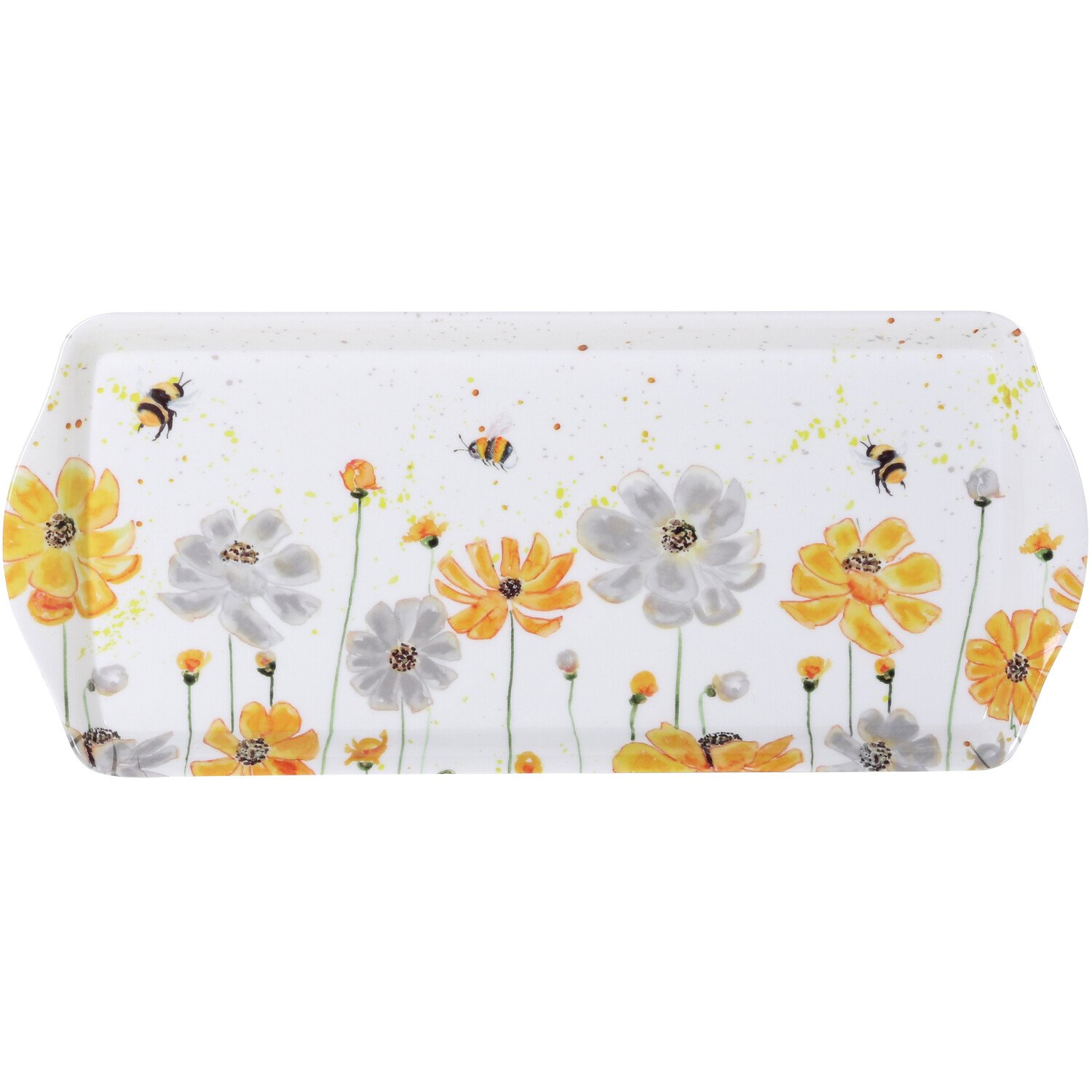 Flower Bee Tray - White / Long Drinks Tray Image 1