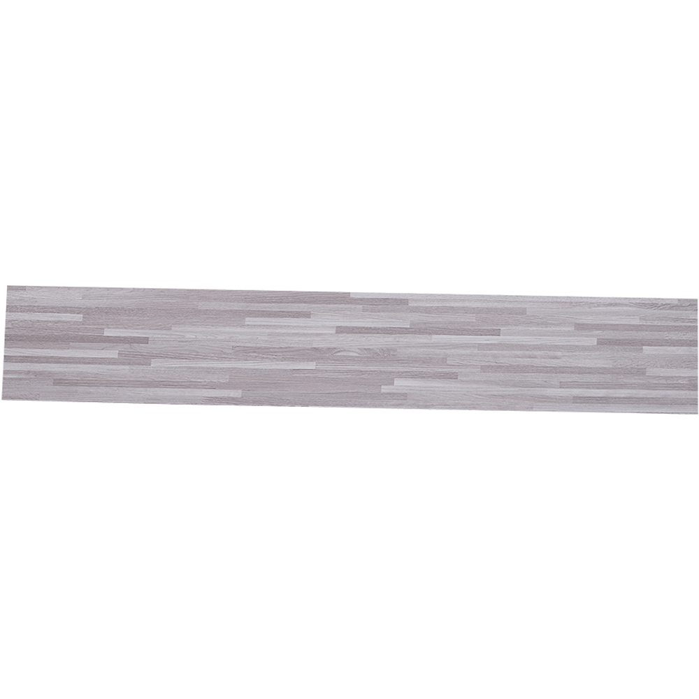 Living and Home Light Grey Rustic Wood Grain Rectangle PVC Flooring Self Adhesive 36 Pack Image 2