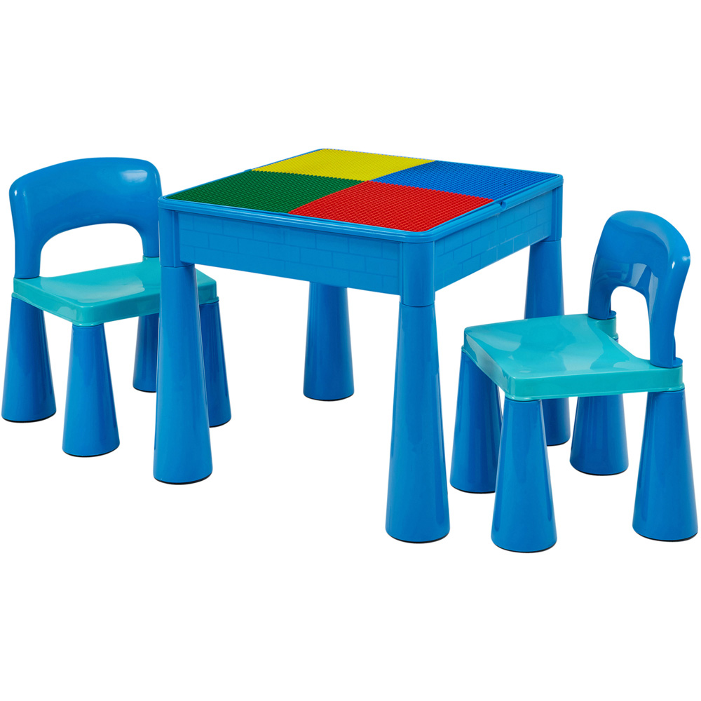 Liberty House Toys Blue Kids 5-in-1 Activity Table and Chairs Image 3