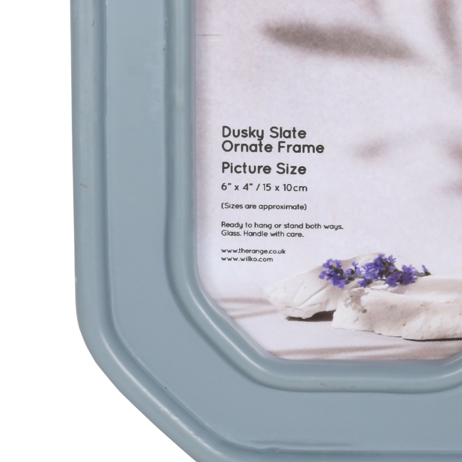 Ornate Photo Frame Dusky Slate 6 x 4in Image 2