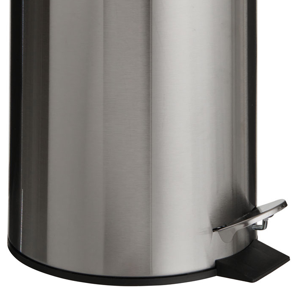 Wilko Pedal Bin Brushed Chrome Wilko