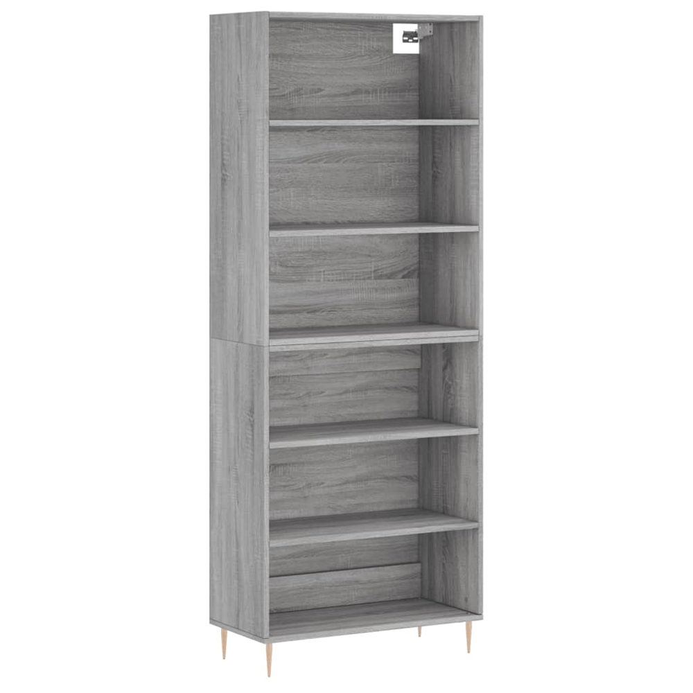 vidaXL 6 Shelf Grey Sonoma Highboard Image 2