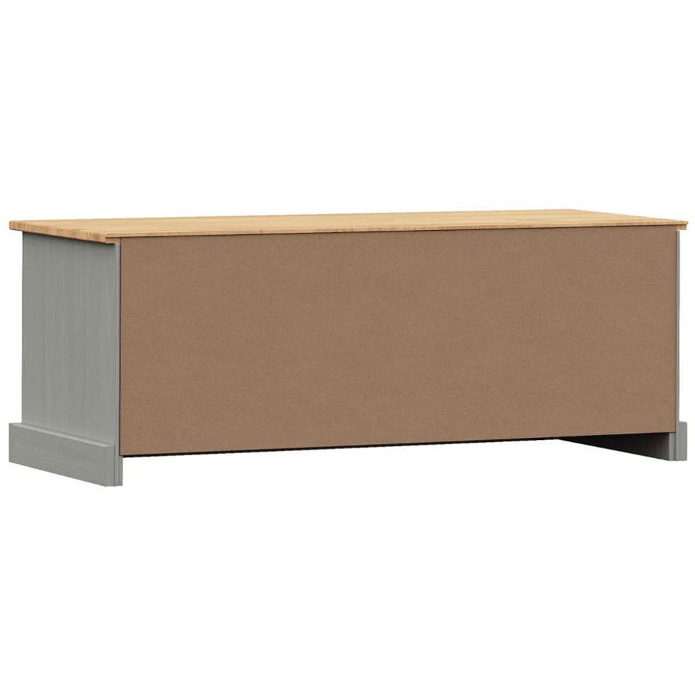 vidaXL Single Door Single Drawer Single Shelf Grey Solid Pine TV Cabinet Image 7