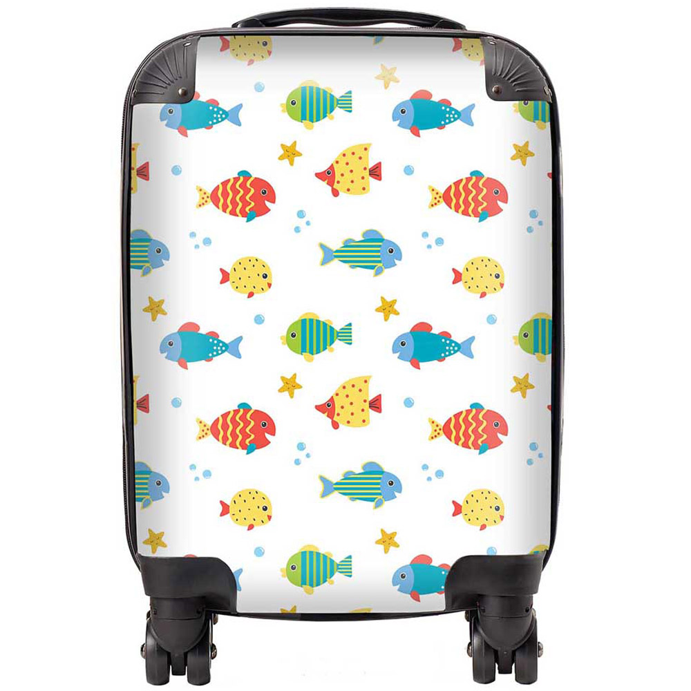 Warren Reed Designer Mini Cabin Swimming Fish Suitcase Image 1
