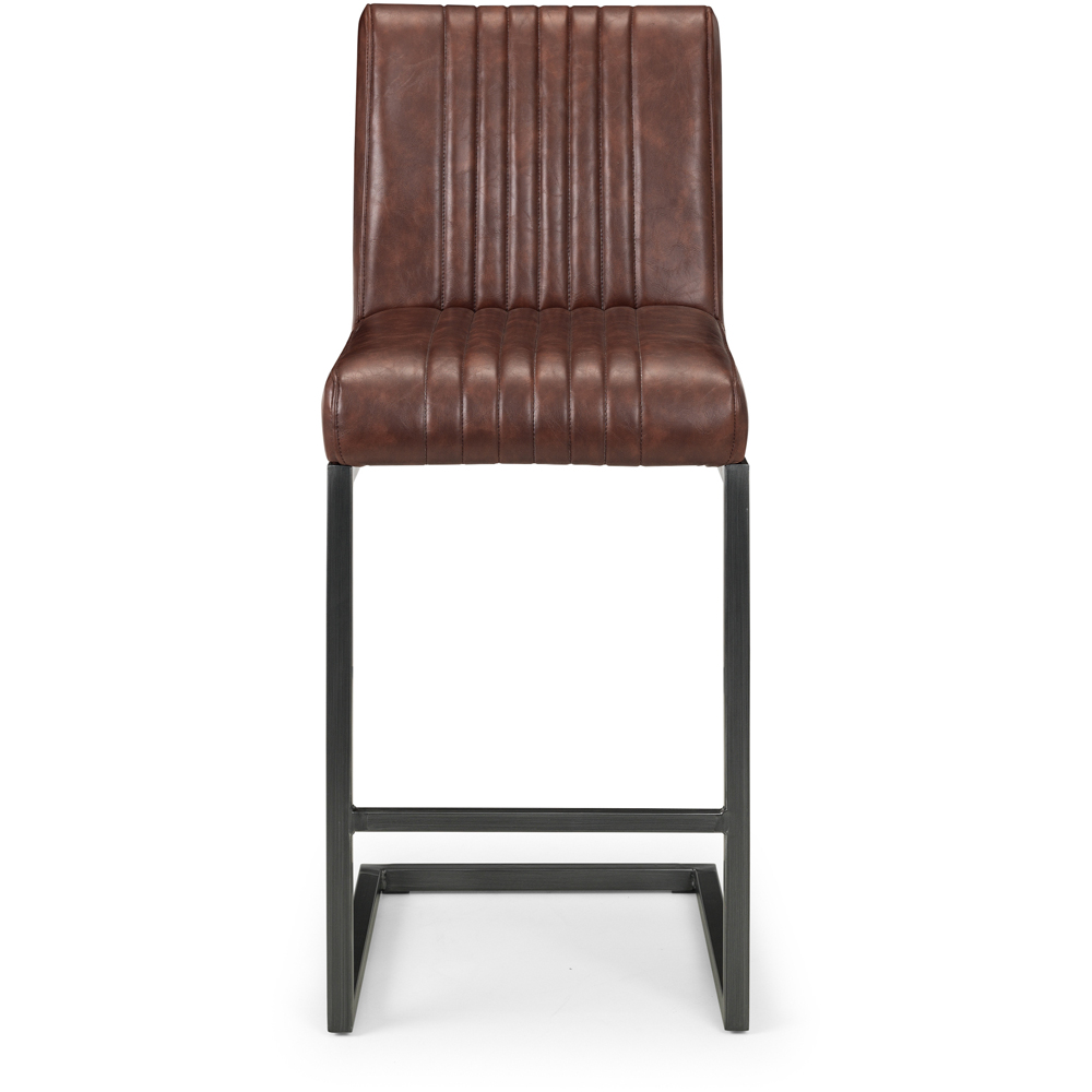 Julian Bowen Brooklyn Brown Bar Stool Set of 2 Image 4