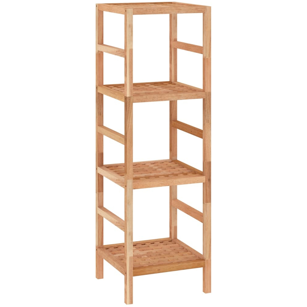 vidaXL 3 Shelf Solid Walnut Wood Bathroom Storage Unit Image 2