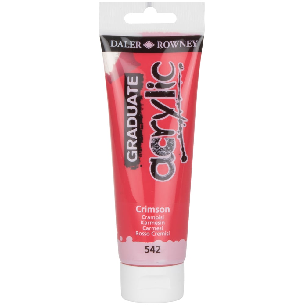 Daler Rowney Graduate Acrylic Paints 120ml - Crimson Image